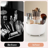 Porta Pincéis Giratório 360° com 5 Compartimentos, Organizador de Cosméticos para Esmaltes, Skincare e Perfumes, Bancada e Banheiro