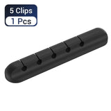 Organizador de Cabos USB de Silicone, Enrolador de Cabo, Clipes para Gerenciamento de Mesa, Suporte para Mouse, Fone de Ouvido e Acessórios
