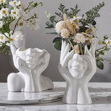 Porta Pincéis de Maquiagem, Decoração de Mesa com Rosto Humano, Vaso Organizador para Pincéis, Lápis de Sobrancelha e Batom, Material Plástico