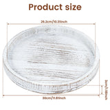 Bandeja Redonda de Madeira Retrô 30cm – Decorativa, Multiuso, Suporte para Velas e Mesa