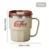 Caneca Térmica de Aço Inox 304 com Tampa e Alça – Dupla Camada, 400ml ou 480ml, Reutilizável