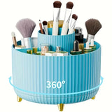 Porta Pincéis Giratório 360° com 5 Compartimentos, Organizador de Cosméticos para Esmaltes, Skincare e Perfumes, Bancada e Banheiro