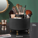 Porta Pincéis Giratório 360° com 5 Compartimentos, Organizador de Cosméticos para Esmaltes, Skincare e Perfumes, Bancada e Banheiro