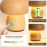 Luminária de Mesa Cogumelo Recarregável – Toque, Portátil, Regulável, Decoração para Quarto e Cabeceira