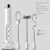 Mixer Elétrico Recarregável 3 Velocidades – Espumador de Leite para Café, Cappuccino e Chocolate Quente