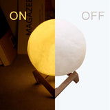 Luz de Lua LED 3D – Luz Noturna Galáxia, Presente para Crianças, Decoração de Quarto