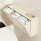 Organizador de Banheiro, Armário para Papel Higiênico de Grande Capacidade com Fixação na Parede, Caixa Organizadora sem Furos, Acessórios para Banheiro