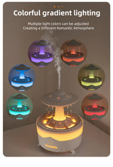 Difusor de Aromas UFO com Controle Remoto e 7 Luzes Coloridas – Umidificador Aromatérapico