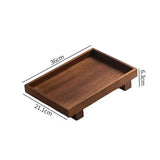Bandeja de Chá Japonesa em Madeira – Estilo Gongfu, com Escorredor de Bambu, para Cerimônia de Chá e Decoração