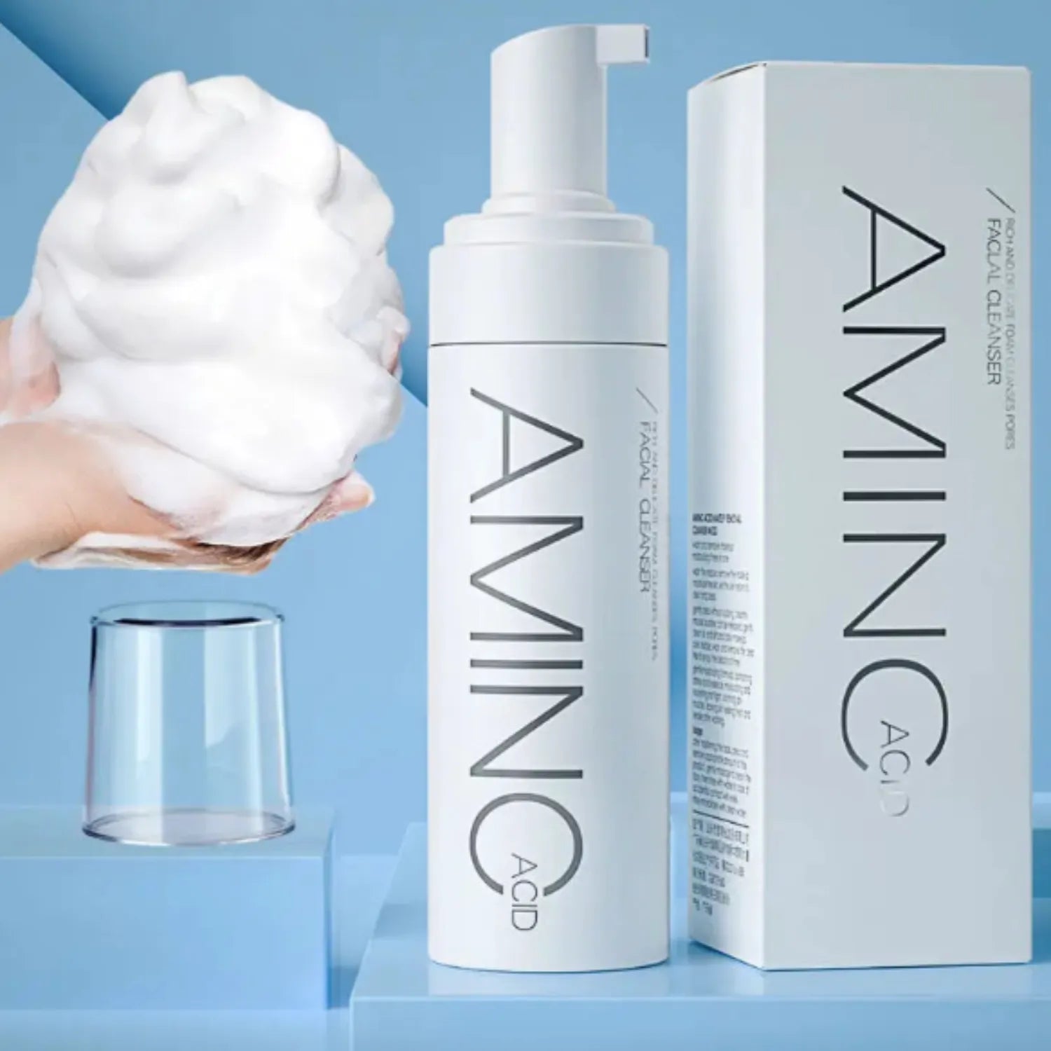 Laikou Amino Acid Cleansing Mousse, a moisturizing and oil control facial foam in a bottle.