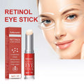 Close-up of the Lakerain Retinol Eye Stick balm highlighting its anti-aging benefits for smoothing fine lines and brightening the under-eye area.