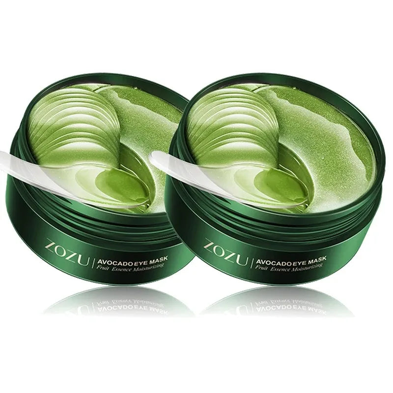 ZOZU Avocado Eye Mask for anti wrinkle under eye cream treatment. These moisturizing and firming hydrogel patches contain fruit essence to improve eye bags, hydrate dehydrated skin, and reduce fine lines for a rejuvenated appearance
