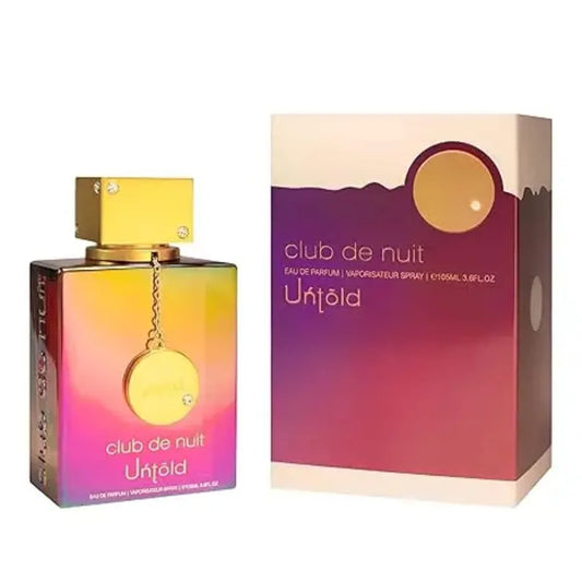 Armaf Club De Nuit Untold for Men Eau de Parfum – warm amber woody fragrance with saffron, jasmine, amberwood and cedar