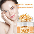 Firming collagen serum capsules helping skin elasticity during winter