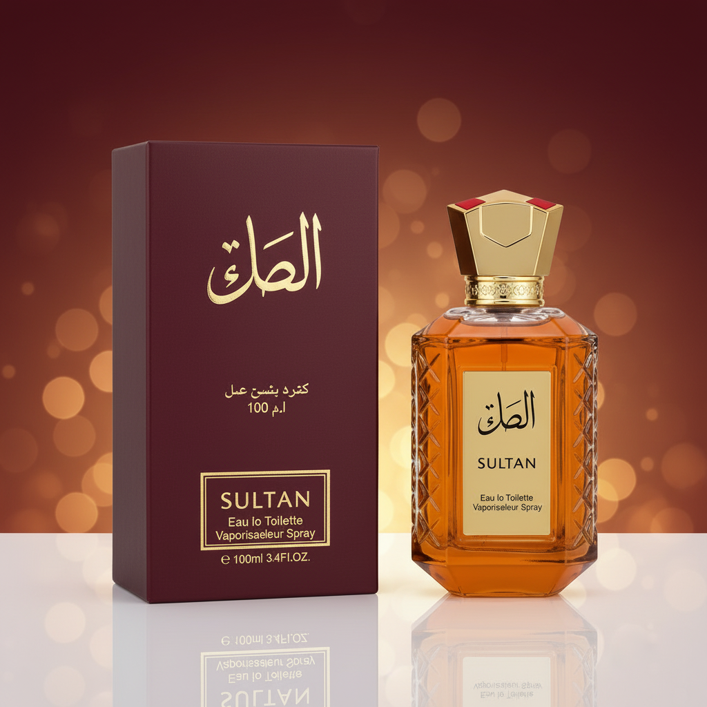 Elegant box of the Arabic style Attar unisex perfume, 100ml size.