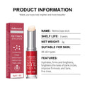 Detailed product information for Lakerain Retinol Eye Stick, detailing benefits like hydrating, firming, and brightening dark circles for all skin types, with a 3-year shelf life and 3g net weight.