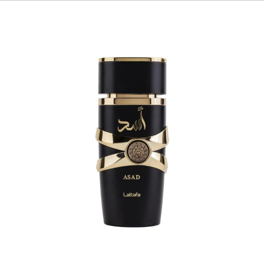 Asad by Lattafa perfume bottle, a bold vanilla scent for men and women
