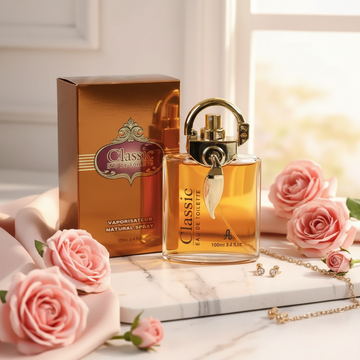 Intense Arabic Perfume Oil Roll-On bottle with golden cap, 100ml size.